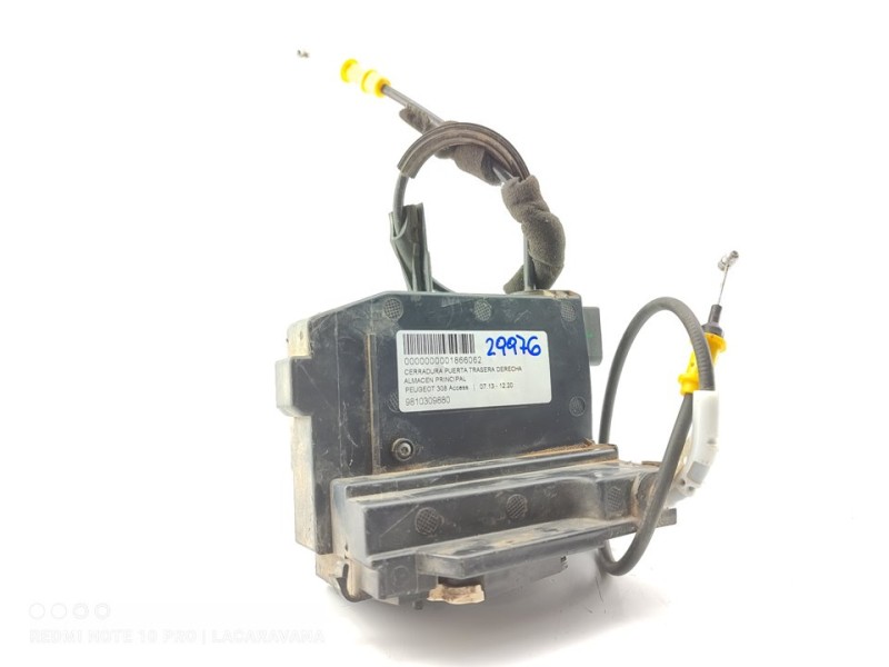 Recambio de cerradura puerta trasera derecha para peugeot 308 access referencia OEM IAM 9810309880  