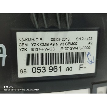 Recambio de cuadro instrumentos para peugeot 208 allure referencia OEM IAM 9805341480  