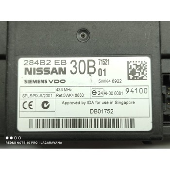 Recambio de modulo electronico para nissan navara pick-up (d40m) double cab se 4x4 referencia OEM IAM 284B2EB30B  