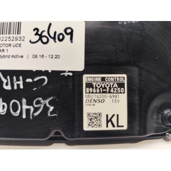 Recambio de centralita motor uce para toyota c-hr hybrid active referencia OEM IAM 89661F4250  