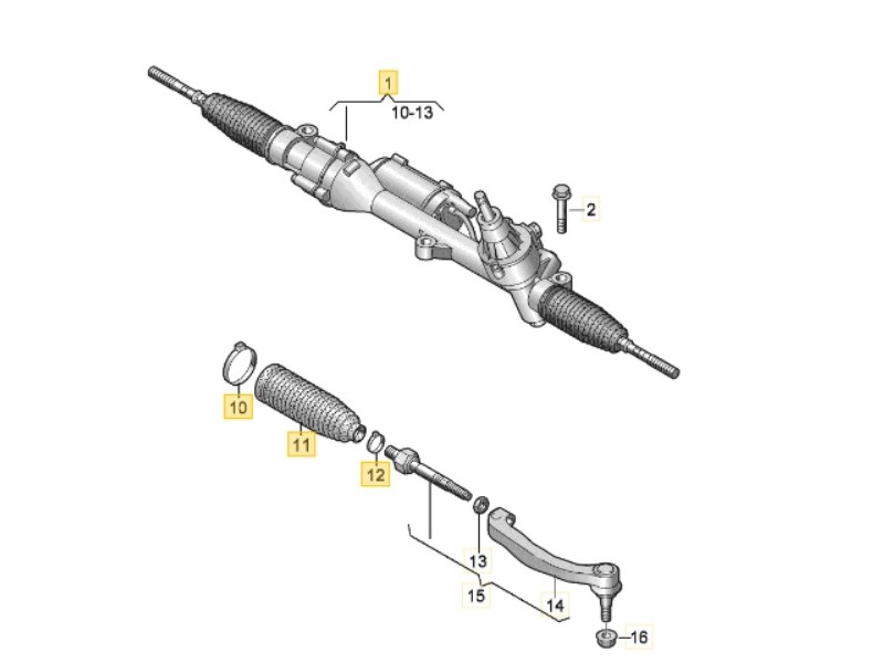 Recambio de cremallera direccion para volkswagen t6.1 caravelle (sh) caravelle trendline fwd referencia OEM IAM 7L1423061F  