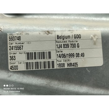 Recambio de elevalunas trasero derecho para volkswagen golf iv berlina (1j1) gti referencia OEM IAM 1J4839730G  