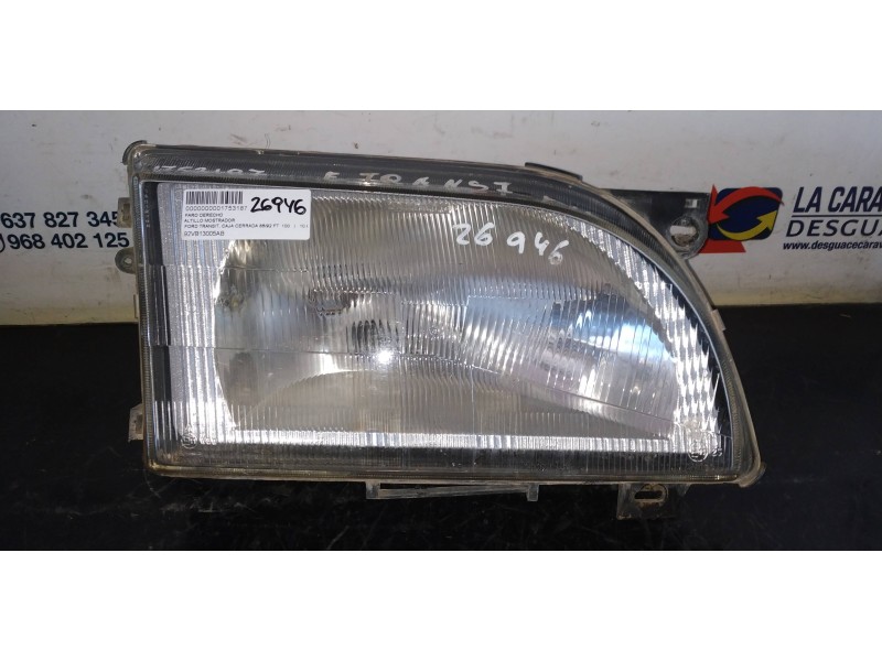 Recambio de faro derecho para ford transit, caja cerrada 86/92 ft 100 referencia OEM IAM 92VB13005AB  