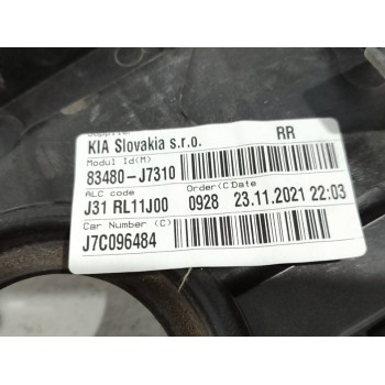 Recambio de elevalunas trasero derecho para kia xceed hibrido 118 kw referencia OEM IAM 83480J7310  