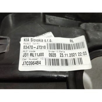 Recambio de elevalunas trasero izquierdo para kia xceed hibrido 118 kw referencia OEM IAM 83470J7310  