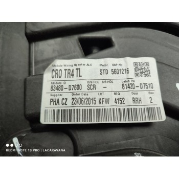 Recambio de elevalunas trasero derecho para hyundai tucson classic blue referencia OEM IAM 83480D7600  