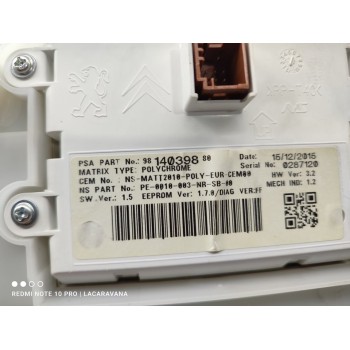 Recambio de cuadro instrumentos para peugeot 2008 (--.2013) active referencia OEM IAM 9814696580  