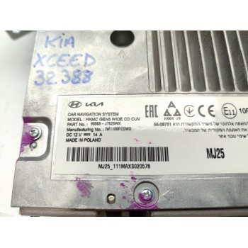 Recambio de sistema navegacion gps para kia xceed hibrido 118 kw referencia OEM IAM 96560J7525WK  