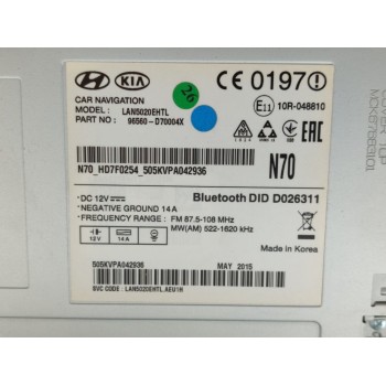 Recambio de sistema navegacion gps para hyundai tucson classic blue referencia OEM IAM 96560D70004X  