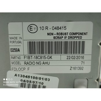 Recambio de sistema audio / radio cd para ford focus lim. business referencia OEM IAM F1BT18C815GK  
