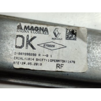 Recambio de elevalunas delantero derecho para dacia sandero ambiance referencia OEM IAM 807208299R  