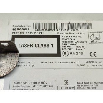 Recambio de sistema navegacion gps para nissan micra v (k14) acenta referencia OEM IAM 259155FA1A  