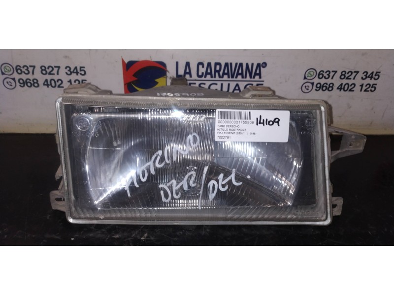 Recambio de faro derecho para fiat fiorino (255) referencia OEM IAM 7002781  