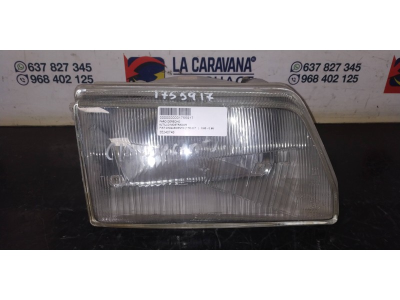Recambio de faro derecho para fiat cinquecento (170) 0.7 referencia OEM IAM 35240748  