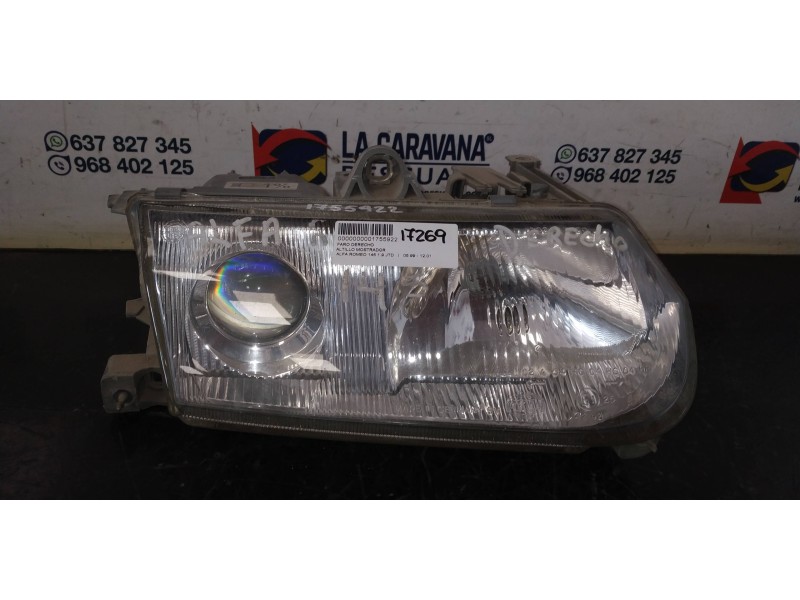 Recambio de faro derecho para alfa romeo 145 1.9 jtd referencia OEM IAM   