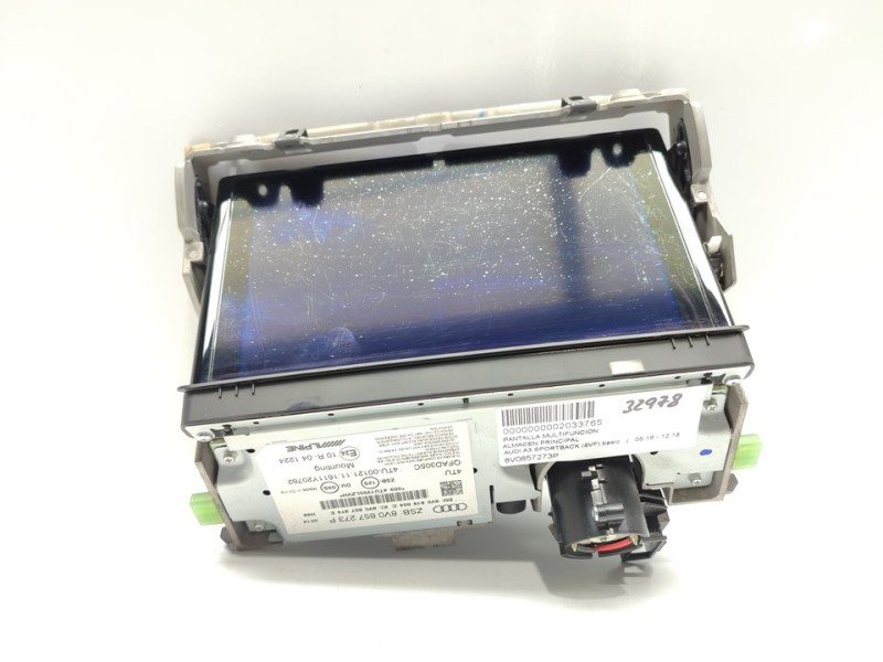 Recambio de pantalla multifuncion para audi a3 sportback (8vf) basic referencia OEM IAM 8V0857273P  