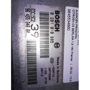 Recambio de centralita motor uce para citroën c5 berlina 1.8 16v premier referencia OEM IAM 9645534880  