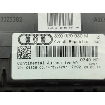 Recambio de cuadro instrumentos para audi a1 sportback (8xa) attraction referencia OEM IAM 8X0920930M  