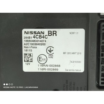Recambio de caja reles / fusibles para nissan qashqai (j11) acenta referencia OEM IAM 284B14CB4C  