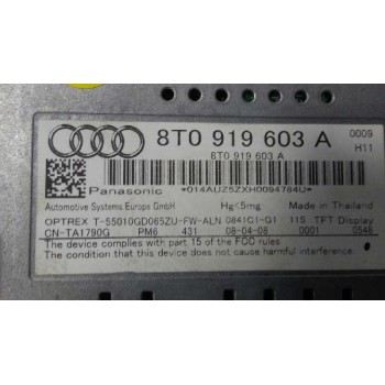 Recambio de pantalla multifuncion para audi a4 ber. (b8) básico referencia OEM IAM 8T0919603A  