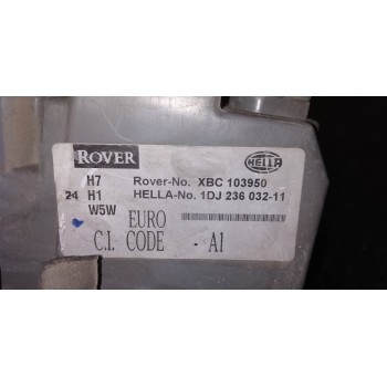Recambio de faro izquierdo para mg serie 75 (rj) 2.0 kv6 classic referencia OEM IAM XBC103950  