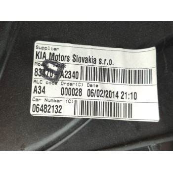 Recambio de elevalunas trasero izquierdo para kia cee´d business referencia OEM IAM 83470A2340  