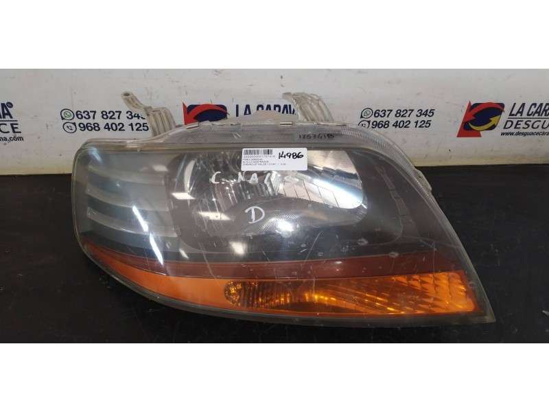 Recambio de faro derecho para chevrolet kalos 1.2 cat referencia OEM IAM   