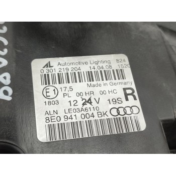 Recambio de faro derecho para audi a4 berlina (8e) 2.0 tdi 16v (103kw) referencia OEM IAM 8E0941004BK  