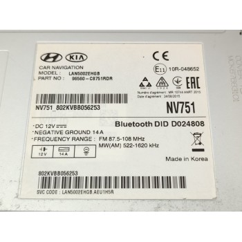 Recambio de pantalla multifuncion para hyundai i20 classic referencia OEM IAM 96560C8751RDR  