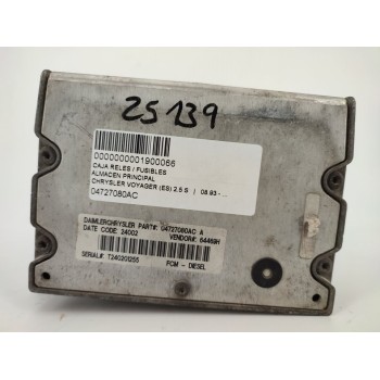 Recambio de caja reles / fusibles para chrysler voyager (es) 2.5 s referencia OEM IAM 04727080AC  
