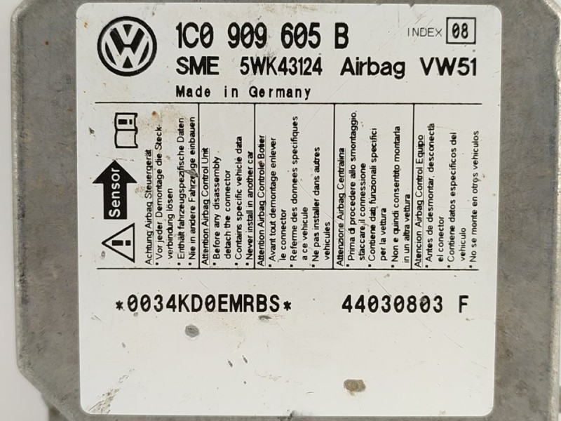 Recambio de centralita airbag para volkswagen passat variant (3b6) family referencia OEM IAM 1C0909605B  