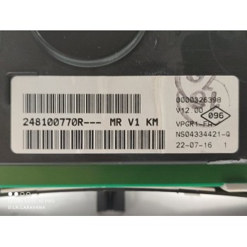 Recambio de cuadro instrumentos para dacia dokker ambiance referencia OEM IAM 248100770R  