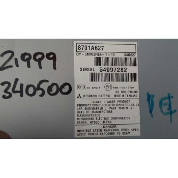 Recambio de sistema audio / radio cd para mitsubishi asx (ga0w) challenge 2wd referencia OEM IAM 8701A627  