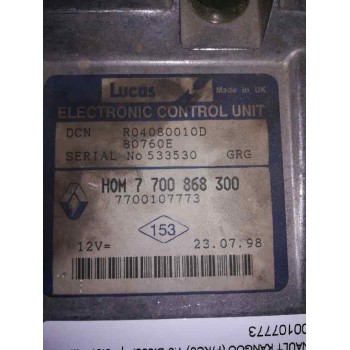 Recambio de centralita motor uce para renault kangoo (f/kc0) 1.9 diesel referencia OEM IAM HOM7700868300  