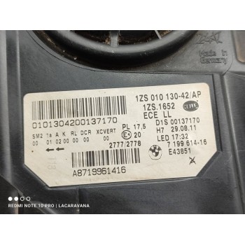Recambio de faro derecho para bmw serie 5 gran turismo (f07) 530d referencia OEM IAM 63127262724  