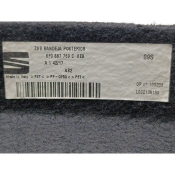 Recambio de bandeja trasera para seat ibiza (kj1) style referencia OEM IAM 6F0867769C  
