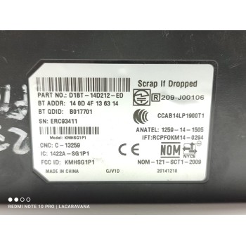 Recambio de modulo electronico para ford fiesta (ccn) ambiente referencia OEM IAM D1BT14D212ED  