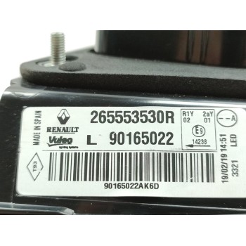 Recambio de piloto trasero izquierdo interior para renault kadjar life referencia OEM IAM 265553530R  