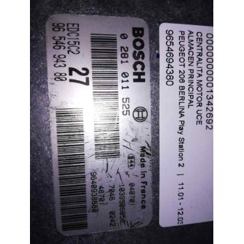 Recambio de centralita motor uce para peugeot 206 berlina play station 2 referencia OEM IAM 9654694380  