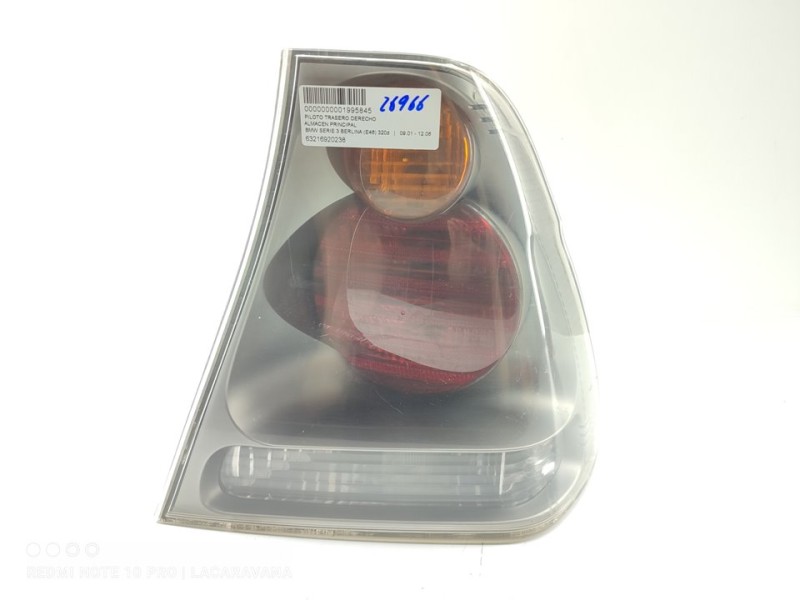 Recambio de piloto trasero derecho para bmw serie 3 berlina (e46) 320d referencia OEM IAM 63216920238  
