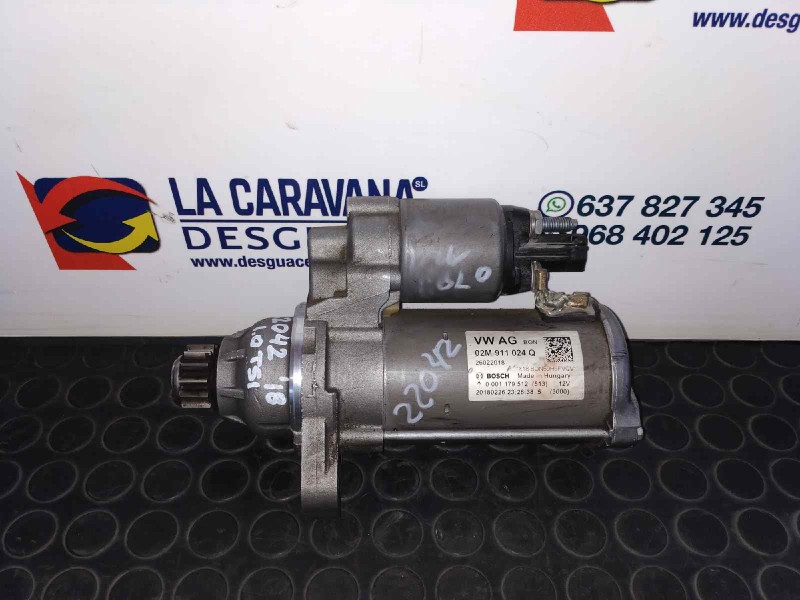 Recambio de motor arranque para volkswagen polo (6c1) bluemotion referencia OEM IAM 02M911024Q  