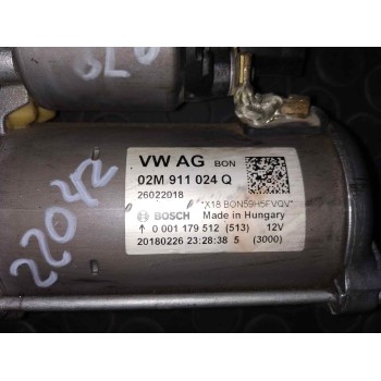 Recambio de motor arranque para volkswagen polo (6c1) bluemotion referencia OEM IAM 02M911024Q  