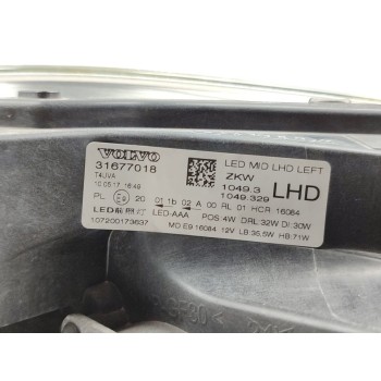 Recambio de faro izquierdo para volvo v40 inscription referencia OEM IAM 31677018  