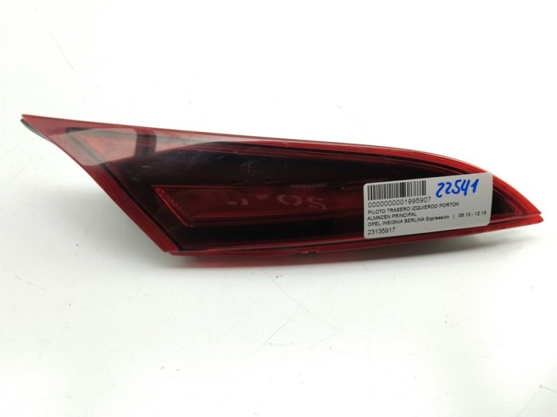 Recambio de piloto trasero izquierdo interior para opel insignia berlina expression referencia OEM IAM 23135917  