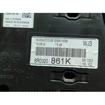 Recambio de cuadro instrumentos para volkswagen polo (6r1) advance referencia OEM IAM 6R0920861K  