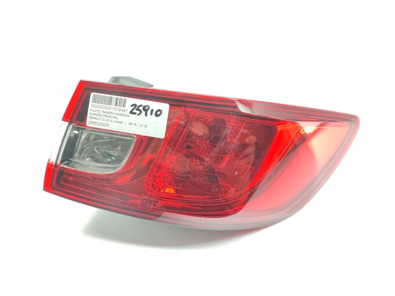 Recambio de piloto trasero derecho para renault clio iv limited referencia OEM IAM 265502632R  