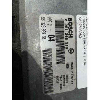 Recambio de centralita motor uce para peugeot 206 berlina 1.6 referencia OEM IAM 9632693980  