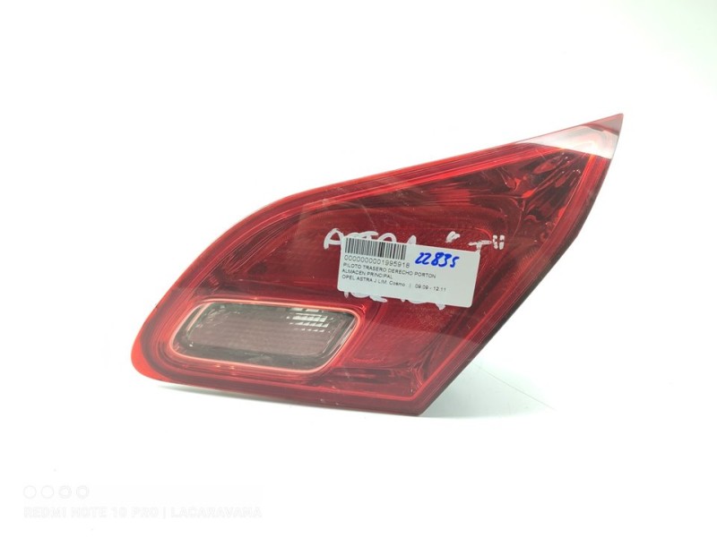 Recambio de piloto trasero derecho interior para opel astra j lim. cosmo referencia OEM IAM 1222165  