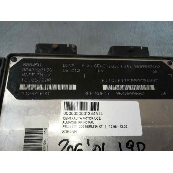 Recambio de centralita motor uce para peugeot 206 berlina xt referencia OEM IAM 80845H  