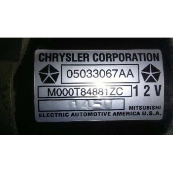 Recambio de motor arranque para chrysler pt cruiser (pt) 2.0 custo limited referencia OEM IAM 05033067AA  